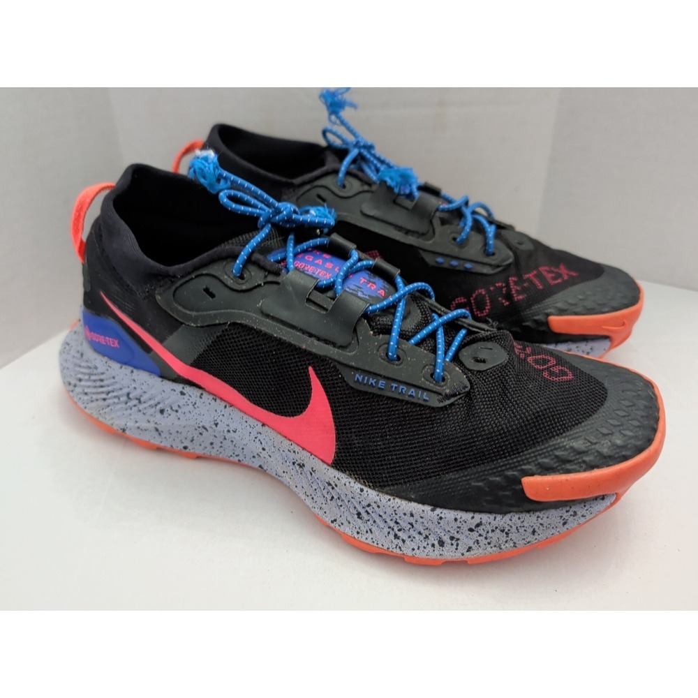 Nike Pegasus Trail 3 GTX Trail Running Shoes Gore-Tex Hiking Black Womens Sz 8.5